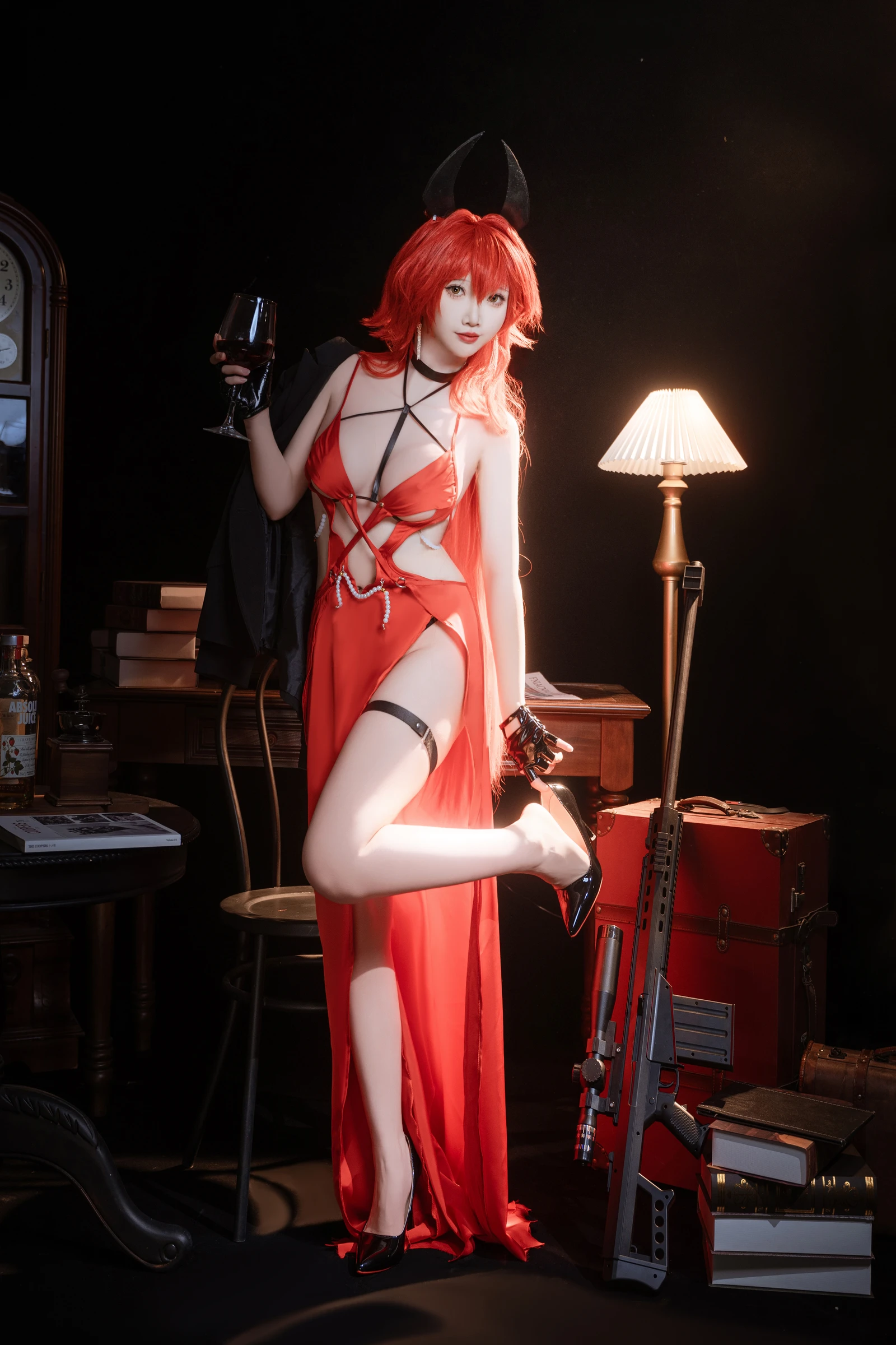 图片[4]-可爱人气Coser面饼仙儿 Nikke 小红帽礼服 24P-COS世界